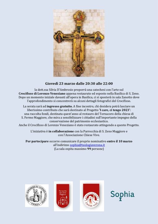 Catechesi con l'arte sul Crocifisso di Lorenzo Veneziano - Chiese Vive - Chiese Verona