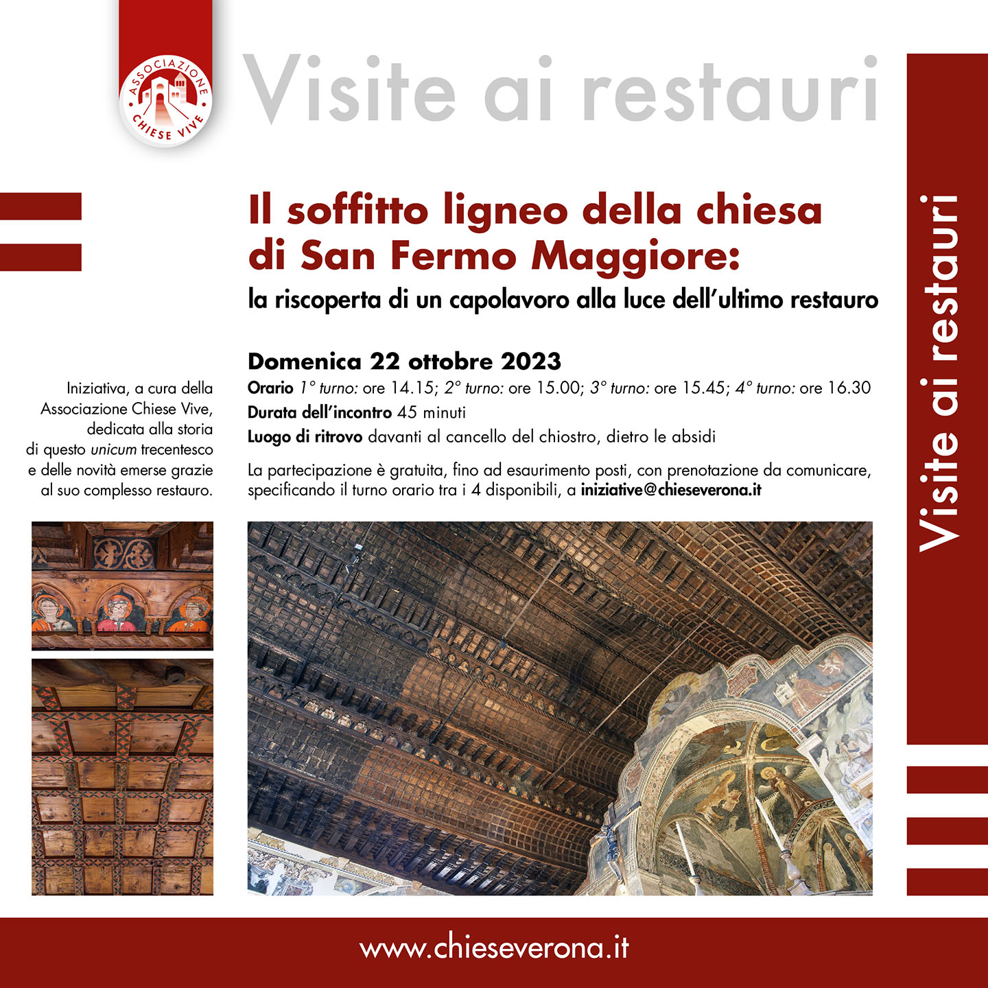 Il soffitto ligneo - Chiese Vive - Chiese Verona