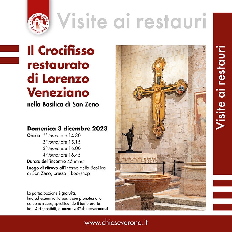 Il Crocifisso restaurato di Lorenzo Veneziano - Chiese Vive - Chiese Verona