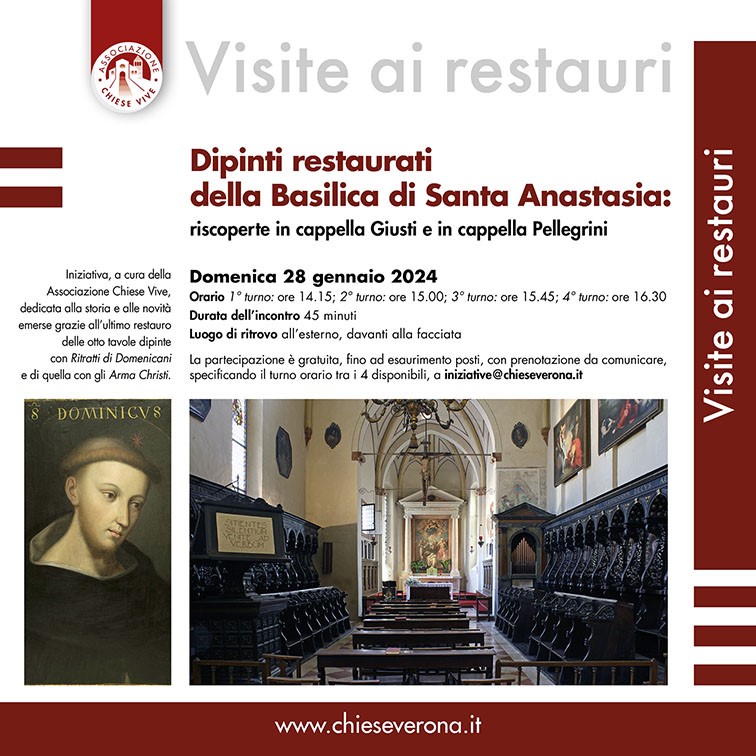 Riscoperte in cappella Giusti e in cappella Pellegrini: nove dipinti restaurati - Chiese Vive - Chiese Verona