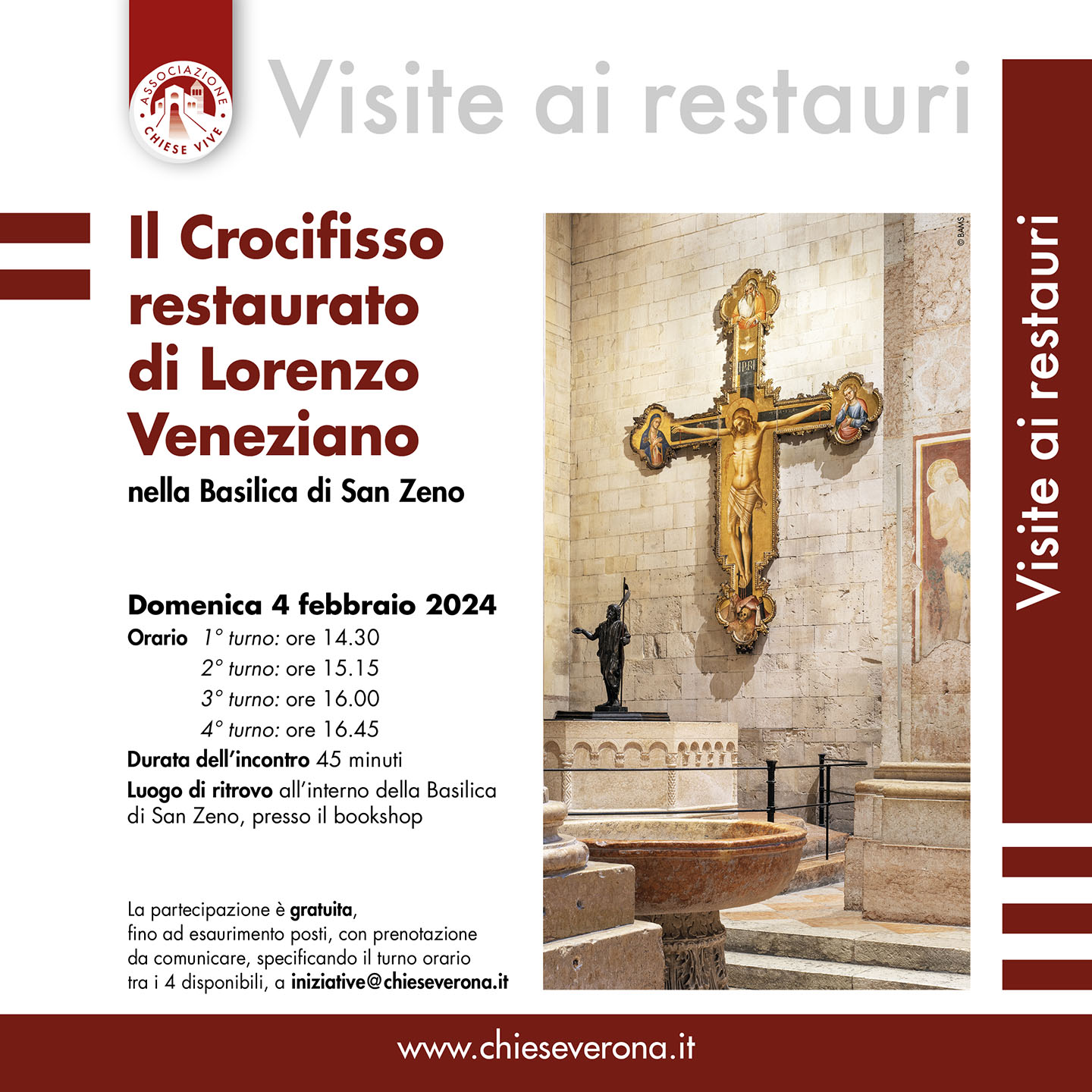 Il Crocifisso restaurato di Lorenzo Veneziano - Chiese Vive - Chiese Verona