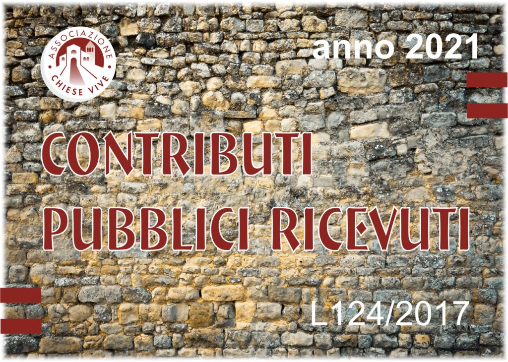 Contributi pubblici 2021 - Chiese Vive - Chiese Verona